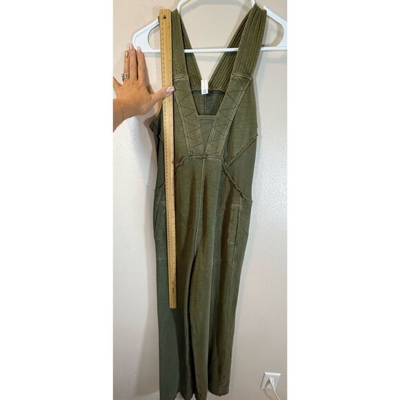 Daily Practice by Anthropologie Palmra Moss Green Wide Leg Jumpsuit Romper XXS - Picture 9 of 15